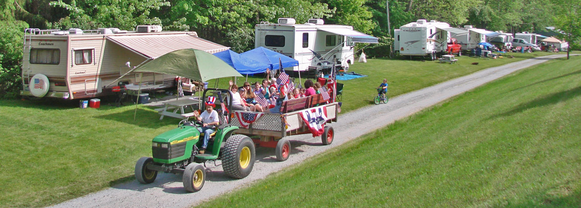 Fourth of July Wagon Ride at Lebanon Reservoir Campground